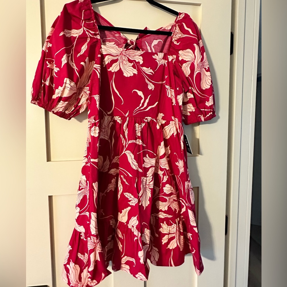 Express. Hot pink.  Floral. Mini dress. Medium. Brand New